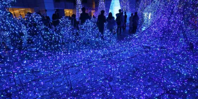 Illustration for article titled This Light Show in Tokyo Is Bewilderingly Pretty